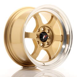 JR Wheels JR12 15x7,5 ET26 4x100/114 Gold w/Machined Lip