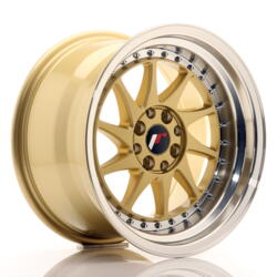 JR Wheels JR26 16x9 ET20 4x100/108 Gold w/Machined Lip