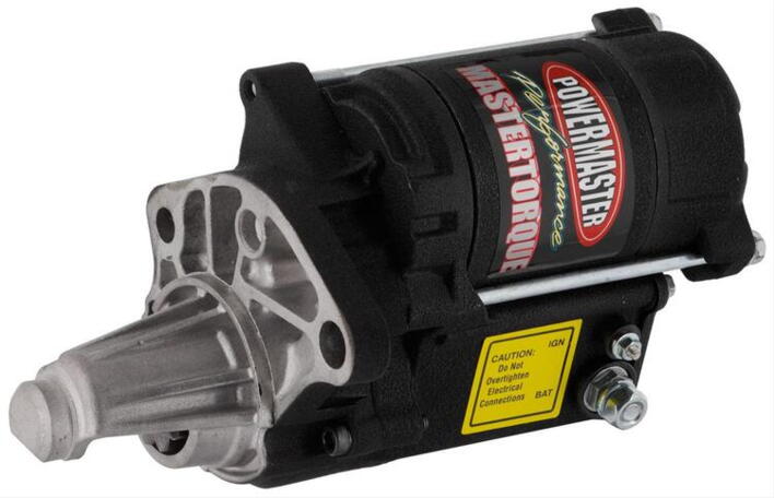 Powermaster Mastertorque Starter, Mopar V8, 1965-1987, Med Støbt Alu Monteringsblock & Med Drev Styr