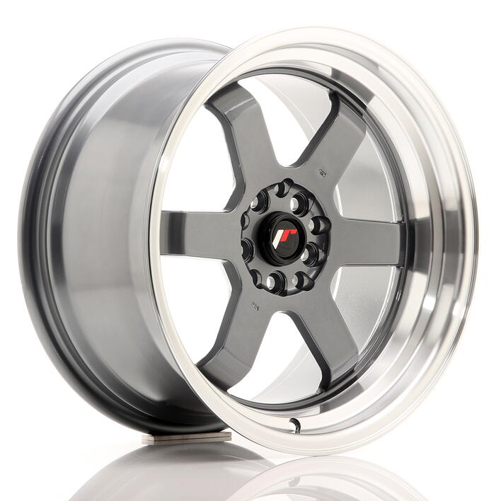 JR Wheels JR12 17x9 ET25 5x100/114 Gun Metal w/Machined Lip