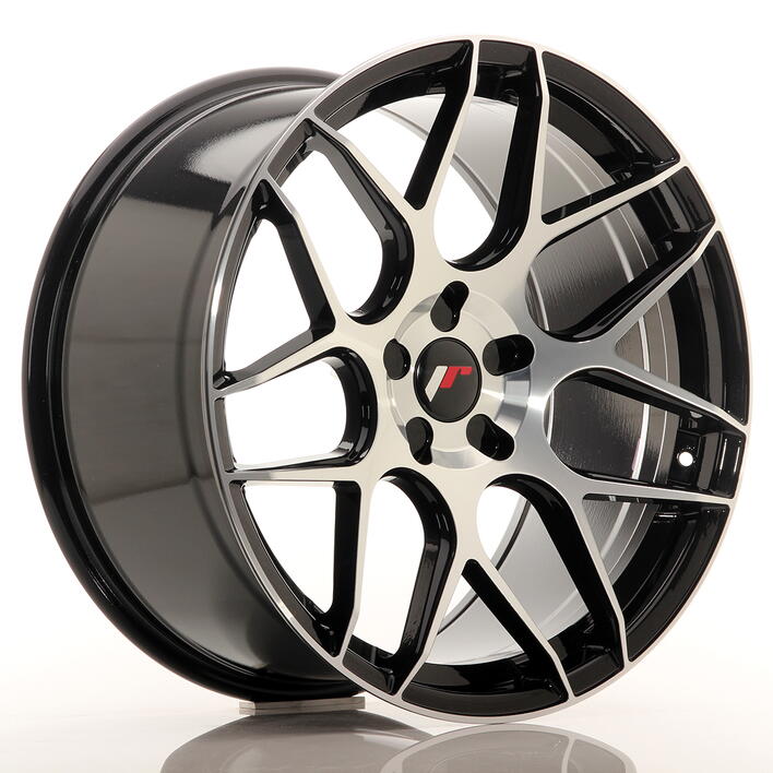 JR Wheels JR18 20x10 ET20-45 5H BLANK Gloss Black Machined Face