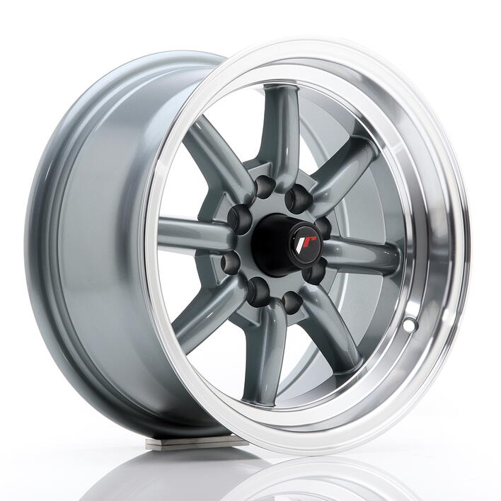 JR Wheels JR19 14x7 ET0 4x100/114 Gun Metal w/Machined Lip