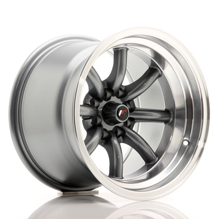 JR Wheels JR19 15x10,5 ET-32 4x100/114 Gun Metal w/Machined Lip