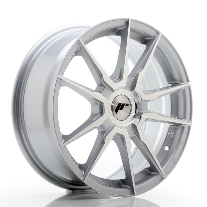 JR Wheels JR21 17x7 ET25-40 BLANK Silver Machined Face