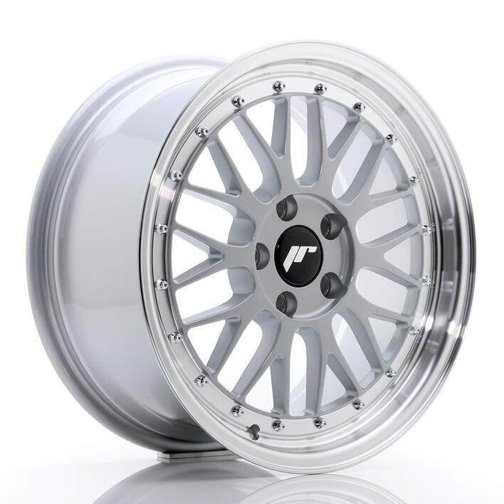 JR Wheels JR23 17x8 ET40 5x120 Hyper Silver w/Machined Lip