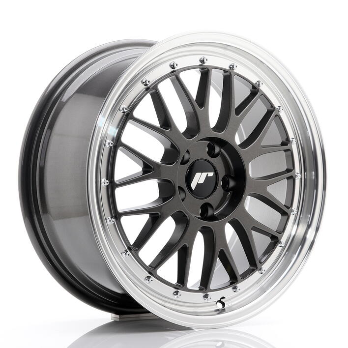 JR Wheels JR23 18x8 ET40 5x112 Hyper Gray w/Machined Lip