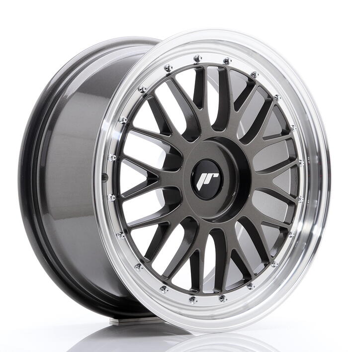 JR Wheels JR23 18x8 ET30-45 BLANK Hyper Gray w/Machined Lip