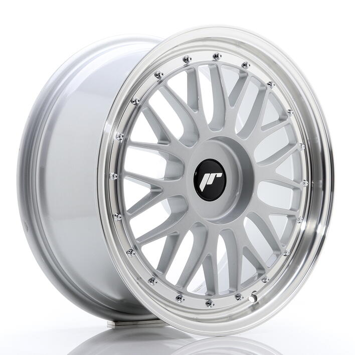 JR Wheels JR23 18x8 ET30-45 BLANK Hyper Silver w/Machined Lip