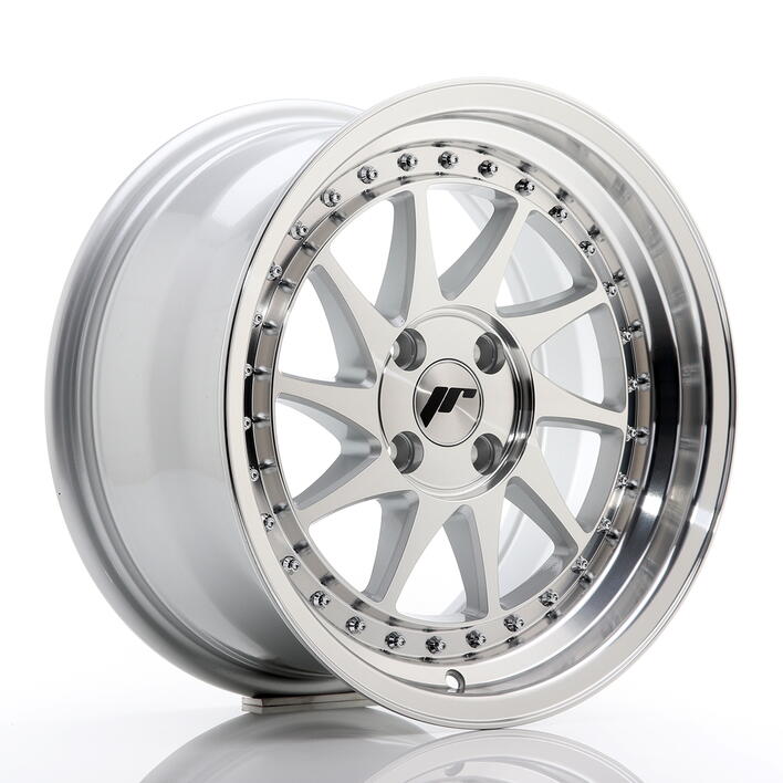 JR Wheels JR26 16x8 ET30 4x100 Silver Machined Face