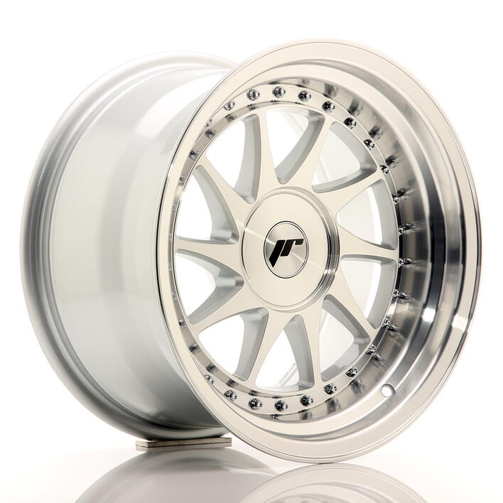 JR Wheels JR26 16x9 ET0-25 BLANK Silver Machined Face