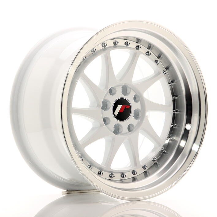 JR Wheels JR26 16x9 ET20 4x100/108 White w/Machined Lip