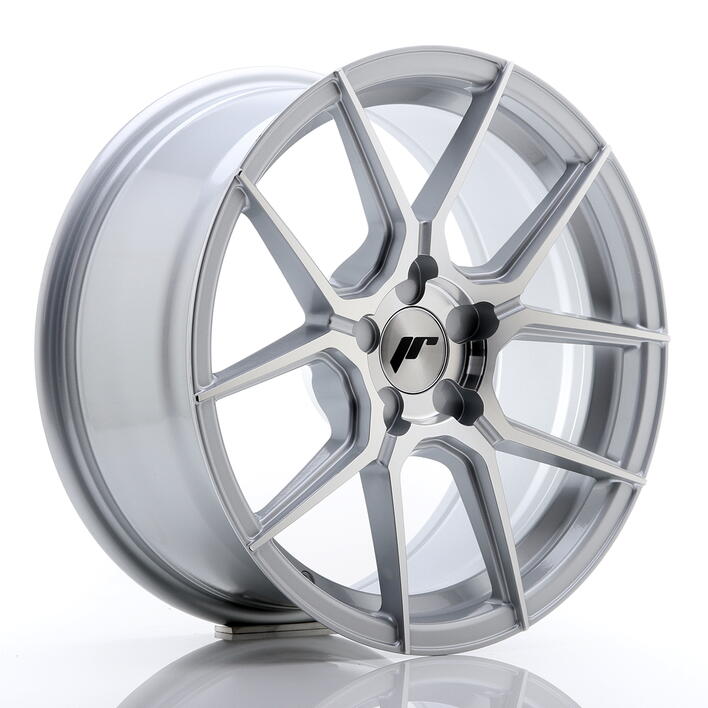 JR Wheels JR30 17x8 ET20-40 5H BLANK Silver Machined Face