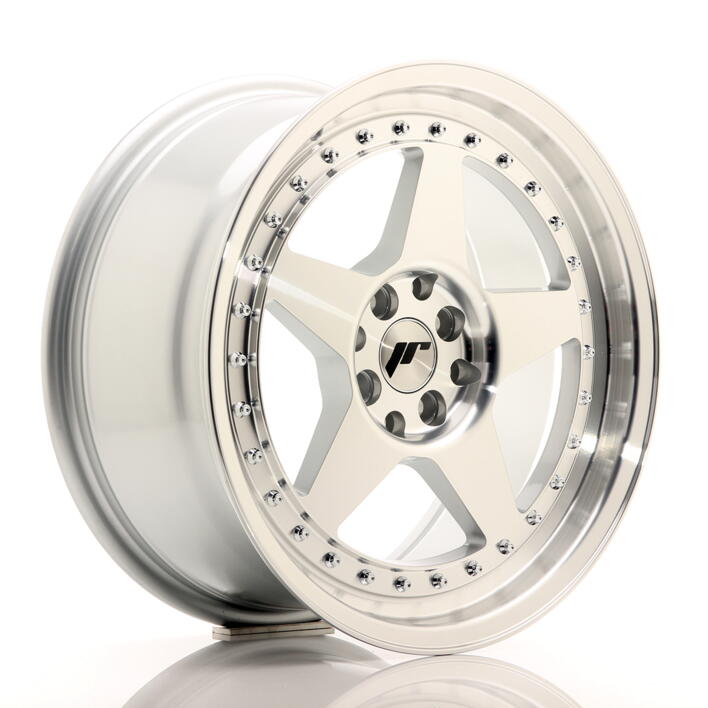 JR Wheels JR6 17x8 ET35 4x100/114 Silver Machined Face