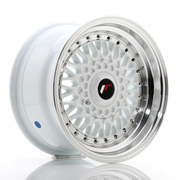 JR Wheels JR9 15x8 ET20 4x100/108 White w/Machined Lip