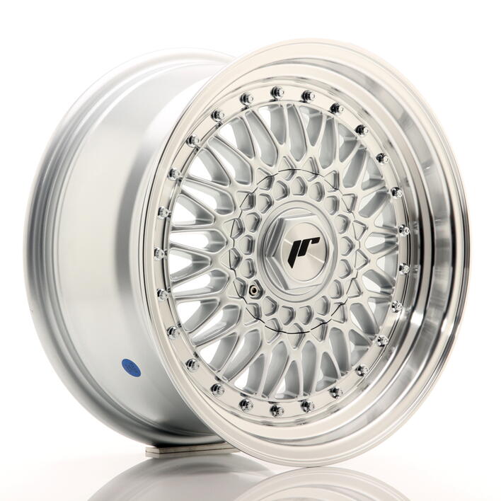 JR Wheels JR9 16x7,5 ET25 4x100/108 Silver w/Machined Lip+Silver Rivets