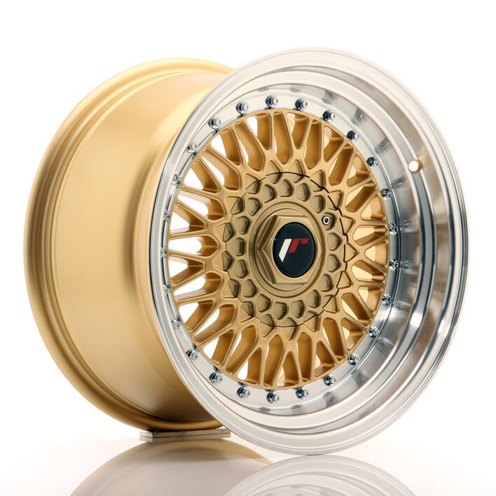 JR Wheels JR9 16x9 ET20 BLANK Gold w/Machined Lip