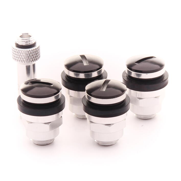 Set of Flat aluminum air valves JR v1 - BLACK