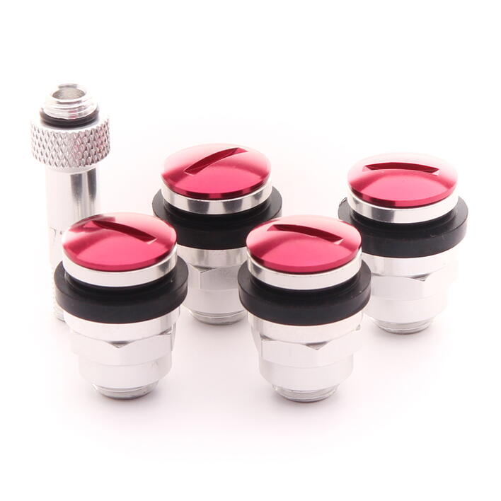 Set of Flat aluminum air valves JR v1 - RED