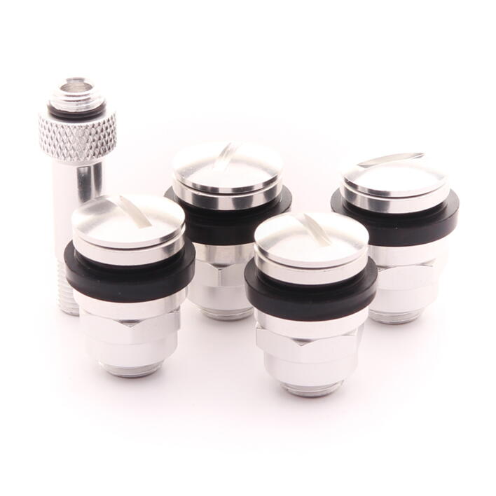 Set of Flat aluminum air valves JR v1 - SILVER