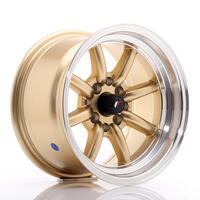 JR Wheels JR19 14x8 ET-13 4x100/114 Gold w/Machined Lip