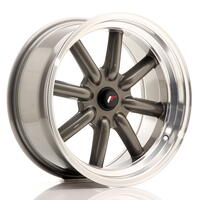 JR Wheels JR19 17x8 ET0 BLANK Gun Metal w/Machined Lip