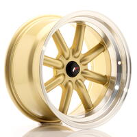 JR Wheels JR19 17x9 ET-25-(-10) BLANK Gold w/Machined Lip