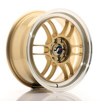 JR Wheels JR7 16x7 ET38 4x100/114 Gold w/Machined Lip