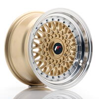 JR Wheels JR9 15x8 ET15 4x100/114 Gold w/Machined Lip